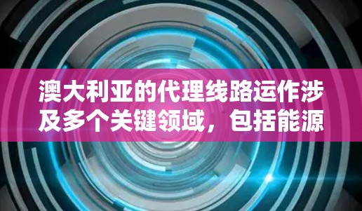 澳大利亚的代理线路运作涉及多个关键领域，包括能源、水和矿产资源。以下是对这些线路的详细分析