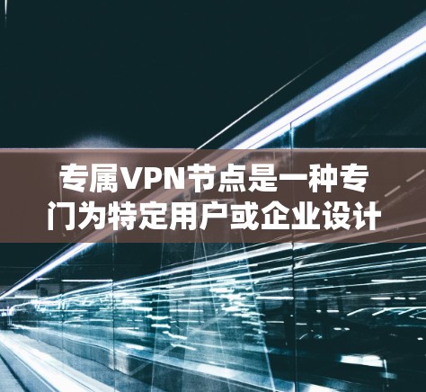 专属VPN节点是一种专门为特定用户或企业设计的VPN服务，允许用户或企业拥有完全控制权，自行配置和管理服务器，满足特定网络需求。以下是对专属VPN节点的详细分析