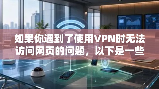 如果你遇到了使用VPN时无法访问网页的问题,以下是一些可能的原因和解决方法 如果你遇到了使用VPN时无法访问网页的问题,以下是一些可能的原因和解决方法